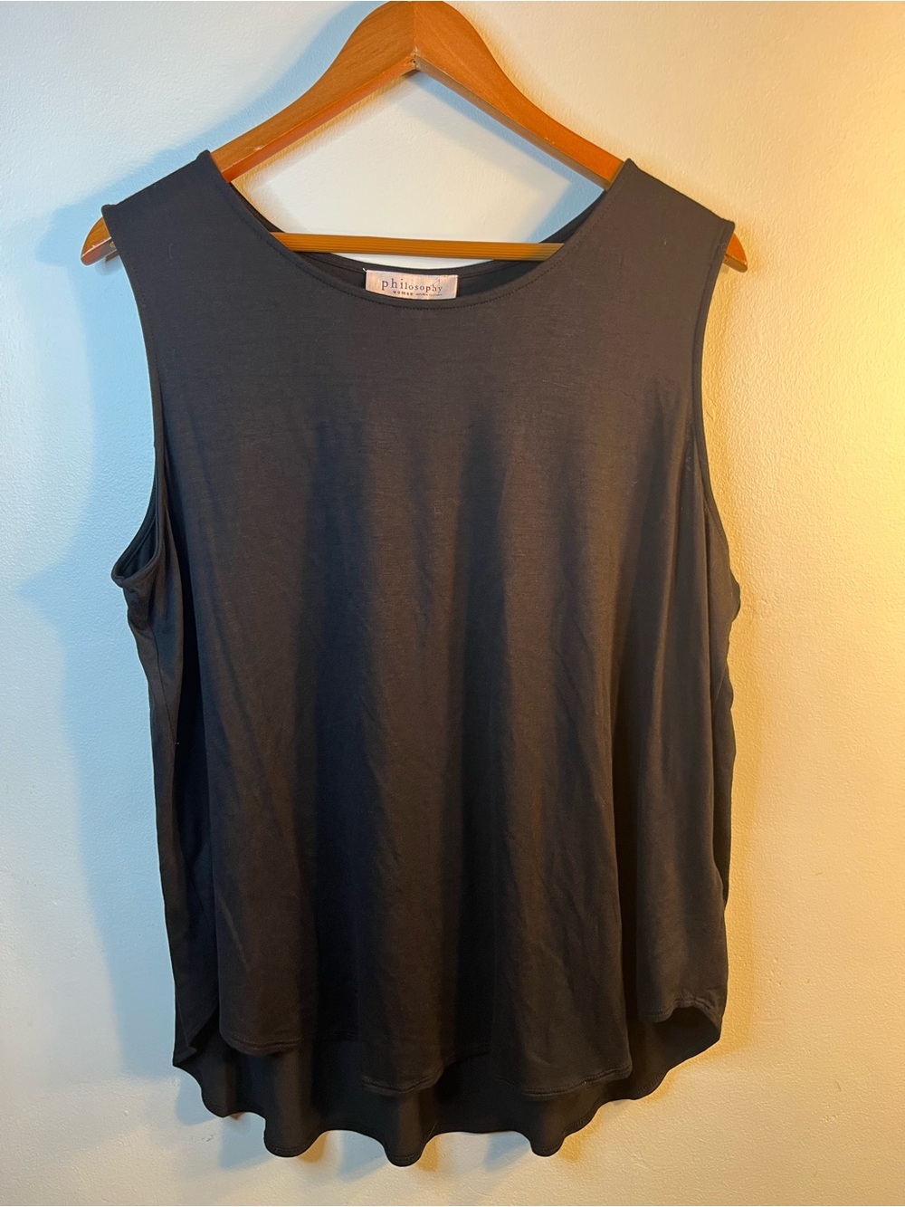Philosophy Sleeveless Scoop Neck Top Black - Women’s 1X